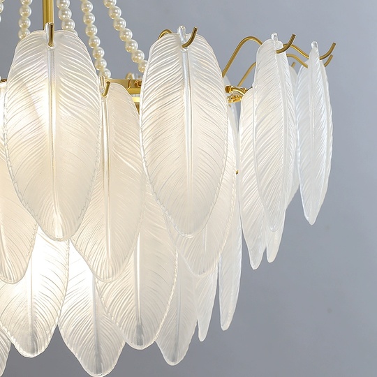 Люстра подвесная EZGI 50*40 золото, стекло, металл, Е14.