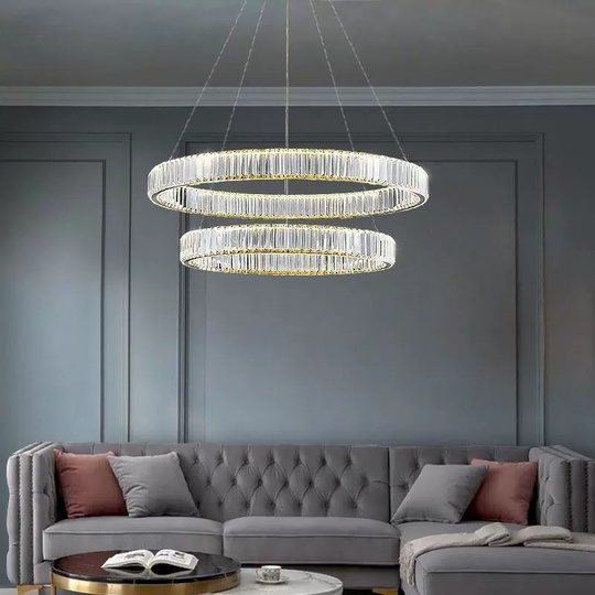 Люстра подвесная, золото, кристалл, CASPER 80*60 металл, E14.