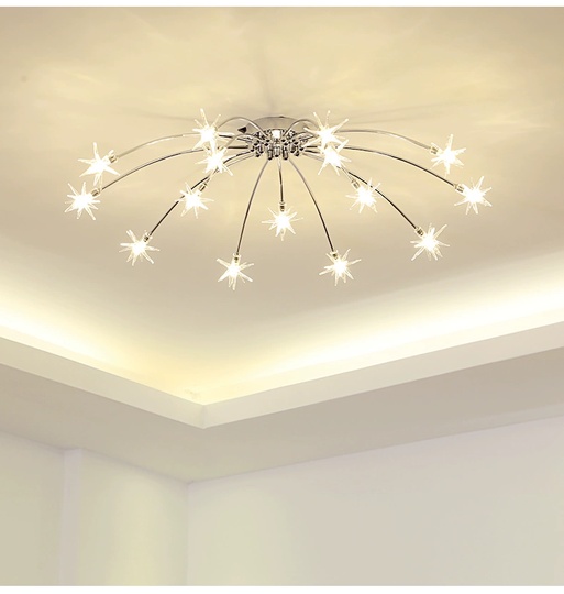 Люстра серебряная Elymbra, металл, стекло, 70*18 см, G4