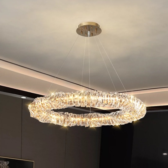 Люстра подвесная, хром, кристалл, WENDY 100*12, металл, LED.