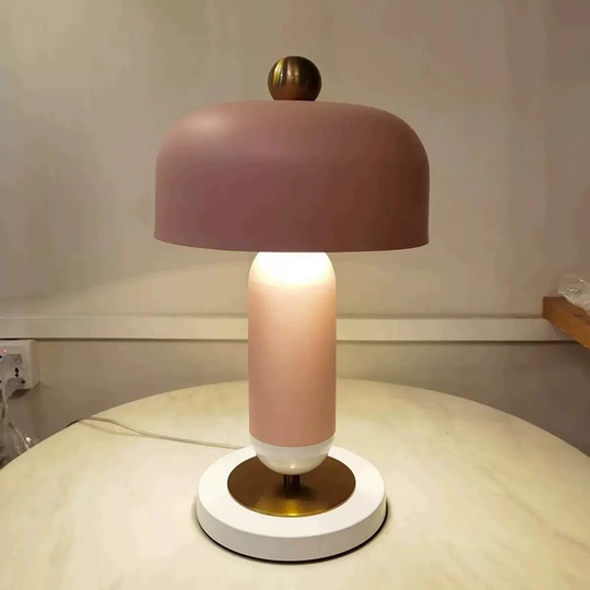 Настольная лампа HOLLY, розовая, металл
