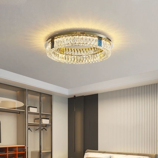 Потолочный светильник, золото, хрусталь, AMELLI 40*13 металл, LED.