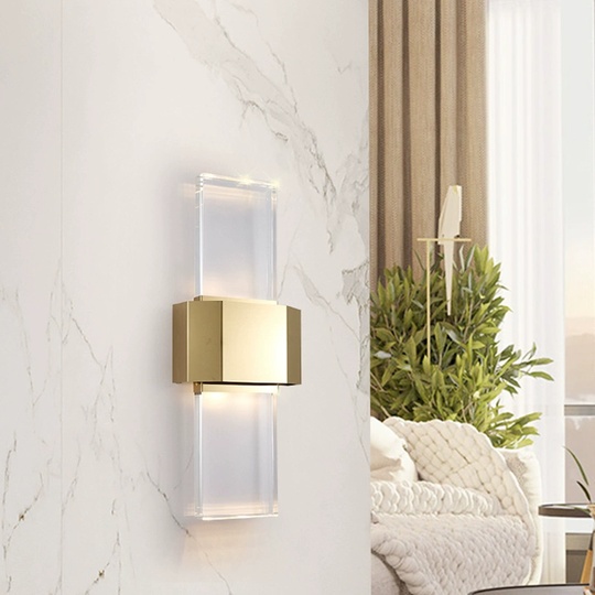 Настенный светильник титановое золото CHRISS, Бра, 25*56, металл, LED.