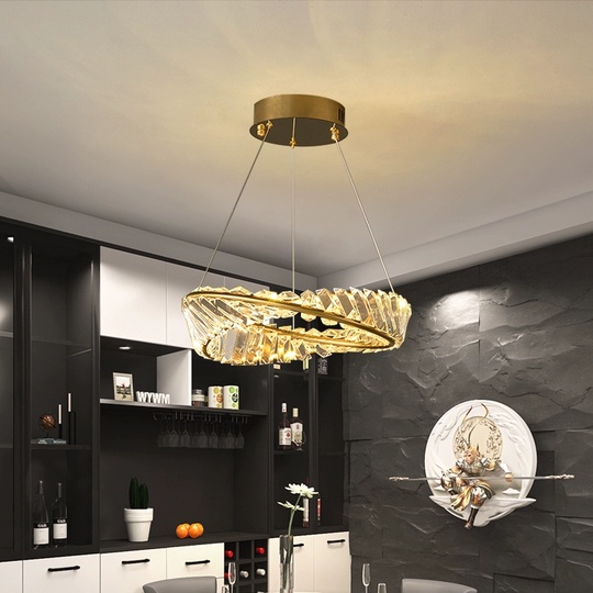 Люстра подвесная, золотой, кристалл, GLAMOROUS 80*10, металл, LED.