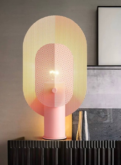 Настольная лампа HELICOPTER 20*40, металл, бордовый