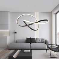 Люстра подвесная, черный, ПММА, JOSEPH BLACK 100*120, металл, LED