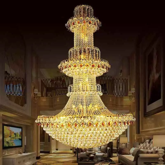 Люстра подвесная, золото, хрусталь, COOPER 150*220 металл, E14.