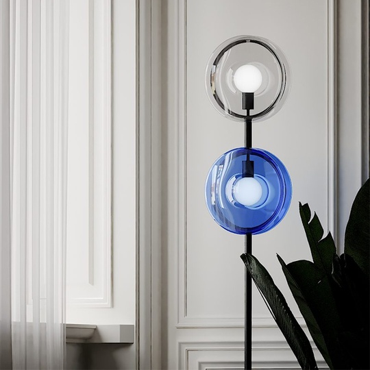 Напольный светильник синий с черным Bomma Orbital, E27, 10 Вт