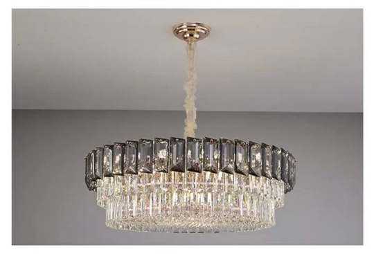 Люстра подвесная BINAY 100*29 золото, хрусталь, металл, E14.