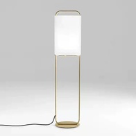 Торшер, золото, белый, Holmes 25*162, светодиодный, E27, металл, ткань