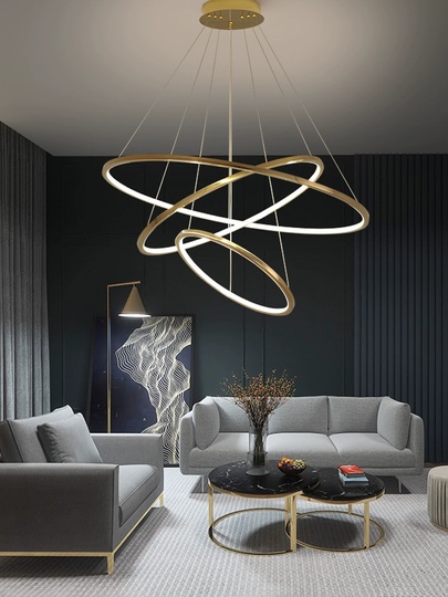 Люстра подвесная, медь, ПММА, ORANGE 40*60*80 металл, LED.