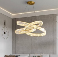 Люстра подвесная, бронза, хрусталь, RALPH 80*30 металл, LED.