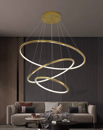 Люстра подвесная, медь, ПММА, NEAL 40*60*80 металл, LED.