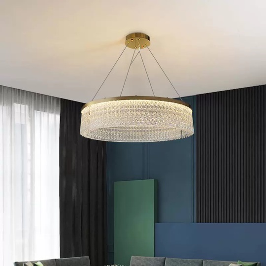 Люстра подвесная BONCUK 60*24 бронза, стекло, металл, LED.