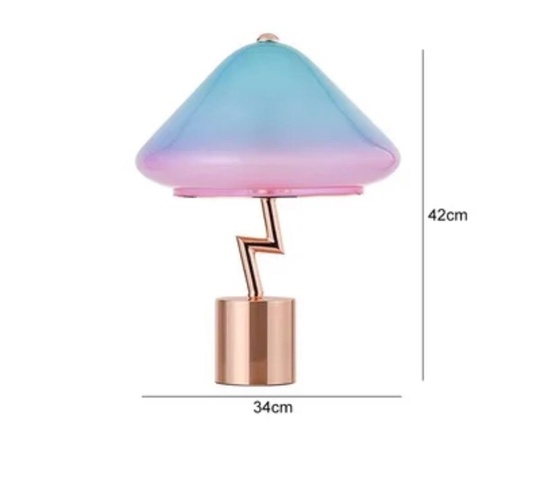 Настольная лампа LIGHTNING 34*42, розовый, металл.