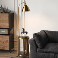 Торшер бронза Evolvix, 50*150 см, LED, Е27, металл и мрамор, 14 Вт