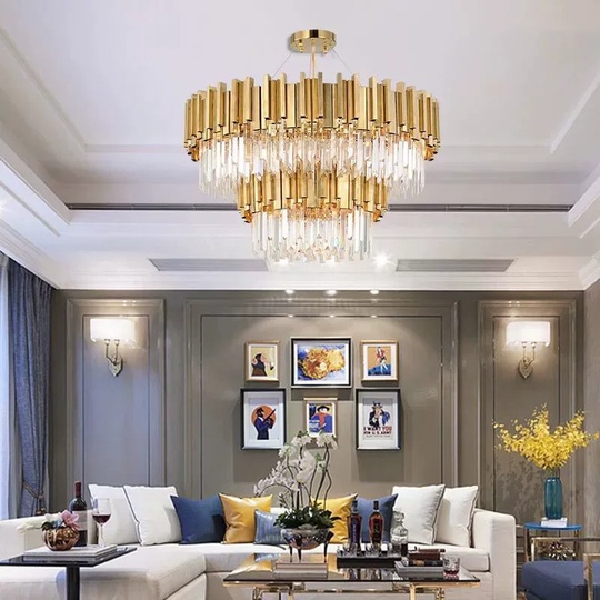 Люстра подвесная, медный, кристалл, DOTTY 120*60, металл, E14.