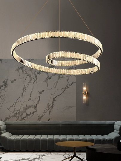 Люстра подвесная, бронза, хрусталь, ORION 80*18 металл, LED.