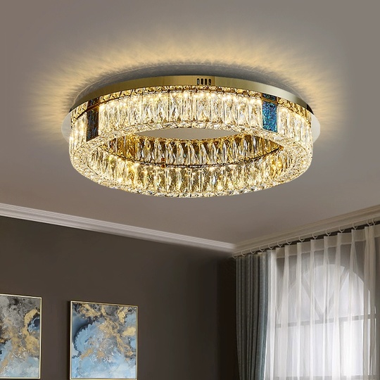 Люстра подвесная CENNET 80*12 золотой, хрусталь, металл, LED.