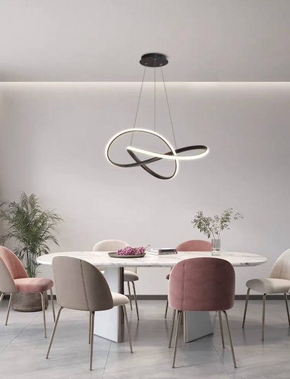 Люстра подвесная, черный, ПММА, JOSEPH BLACK 70*120, металл, LED