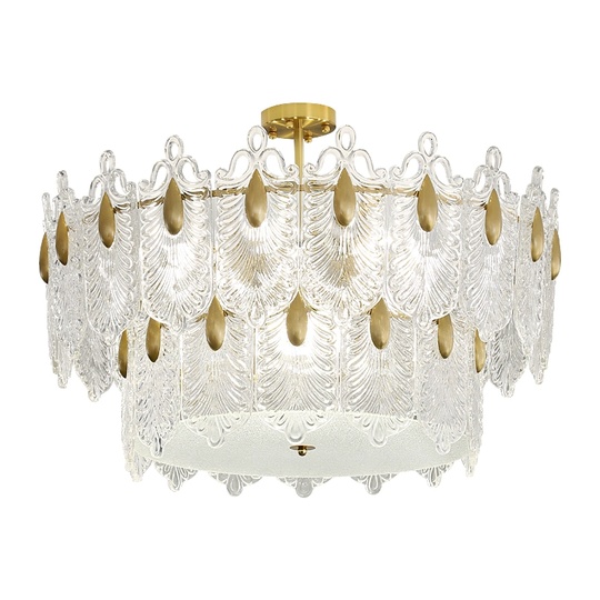 Люстра подвесная, медный, стекло, CHIMES 60*23, металл, E14.