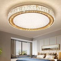 Потолочный светильник, хром, кристалл, GRACE 100*13 металл, LED.