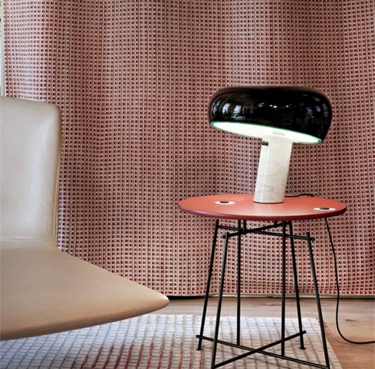 Настольная лампа GLAM 28*26, черный, белый, мрамор