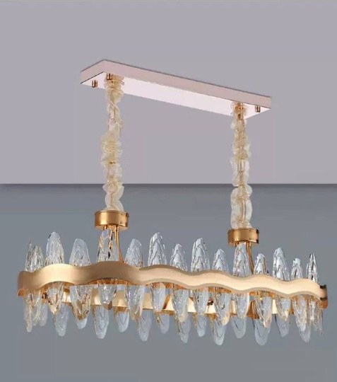 Подвесной светильник MEHMED 100*30, золотой, стекло, LED.