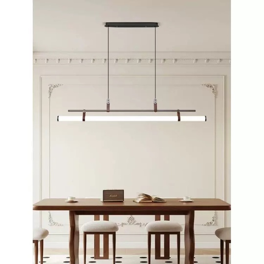 Люстра черная Elyvra, металл, 150*18 см, светодиодная, LED