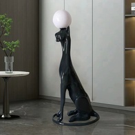 Торшер черный леопард Altrivo, 60*40*140 см, LED, Е14, смола, стекловолокно, 8 Вт