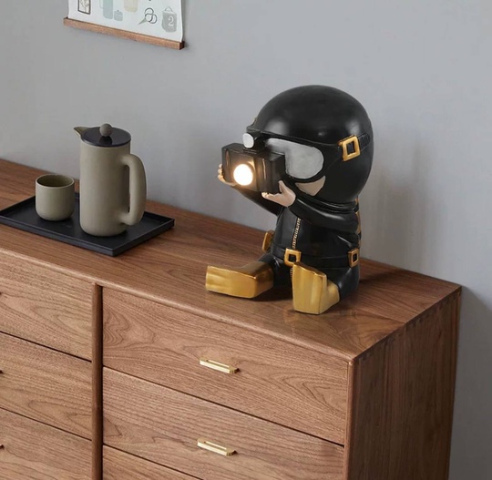 Настольная лампа HONGO 34*33, смола, черный