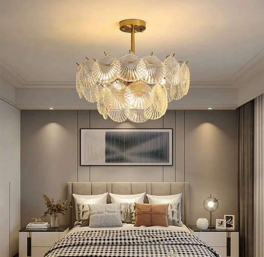 Люстра подвесная, медный, стекло, LUMINOUS 40*25, металл, E14.