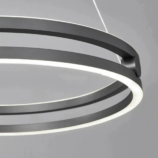 Светильник подвесной черный Elypz, металл, трос 120 см, 60*7.5 см, LED