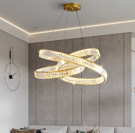 Люстра подвесная, бронза, хрусталь, RALPH 100*40 металл, LED.