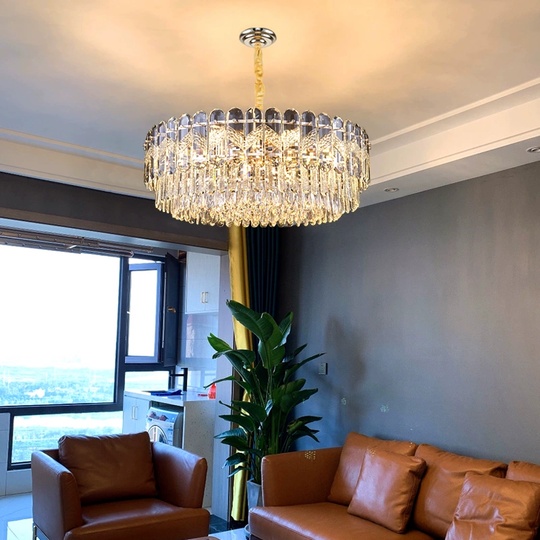 Люстра подвесная BIRCE 75*26 золото, кристалл, металл, E14.