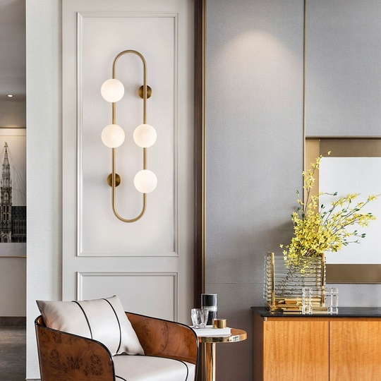 Настенный светильник OKRA, Бра,  золотая бронза, металл, G4.