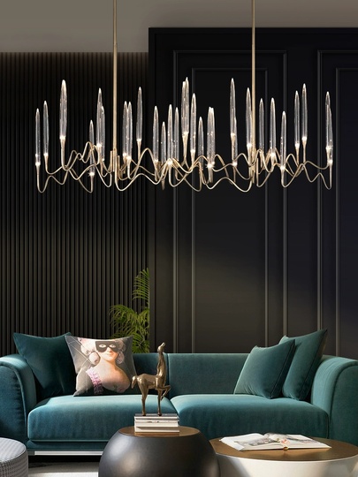 Светильник подвесной медый Elentrix, металл, трос 100 см, 100*45 см, G4