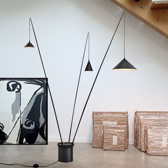 Напольный светильник черный North Vibia 2, E27, 15 Вт