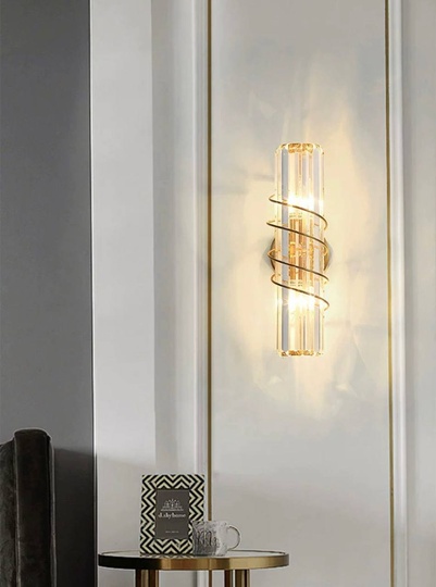Настенный светильник, Бра, DJULIAN 12*40 золотой, металл, стекло, G9.