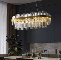 Люстра подвесная, бронза, хрусталь, BRONZE 80*26, металл, LED.