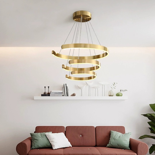 Люстра подвесная, медь, ПММА, LOLA 40*60*80 металл, LED.