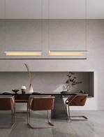 Люстра черная, белая Avelor, металл, 160*13 см, светодиодная, LED