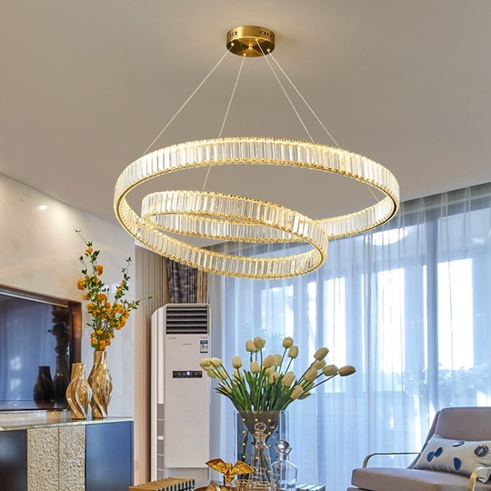 Люстра подвесная, медный, кристалл, AYSEL 100*20, металл, LED.