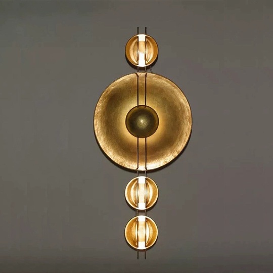 Настенный светильник EDMUND 35*75, золотая фольга, металл, LED.