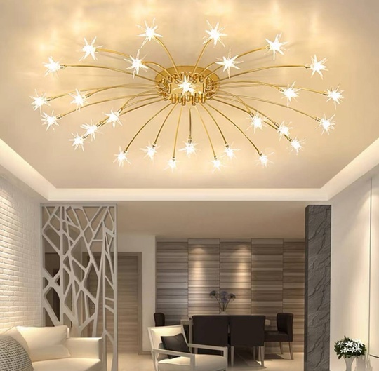 Люстра золотая Altreve, металл, стекло, 115*18 см, G4