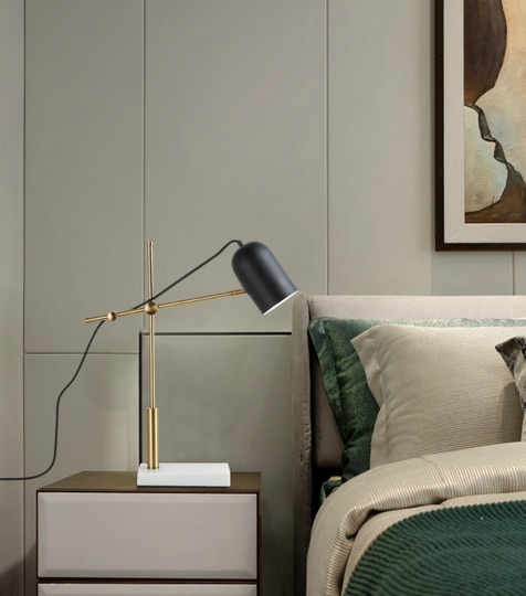 Настольная лампа золотая Spiro, 48*69 см