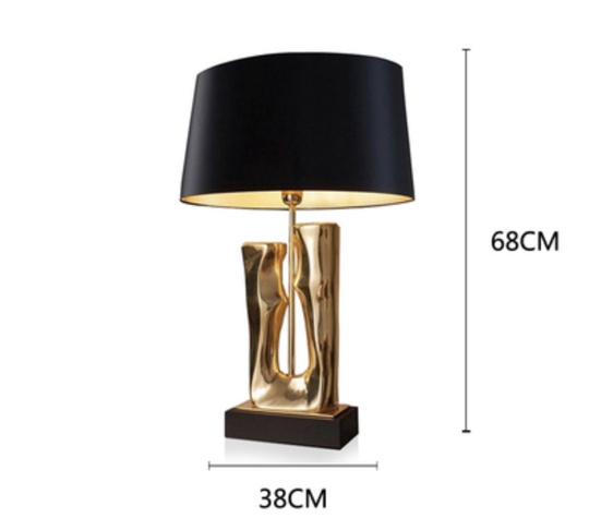 Настольная лампа черная с золотом Namu, 38*68 см, светодиодная, E27