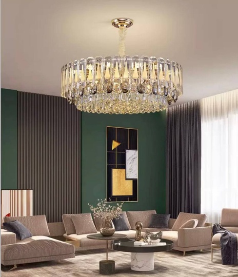 Люстра подвесная ASKARSU 60*25 золото, стекло, металл, Е14.