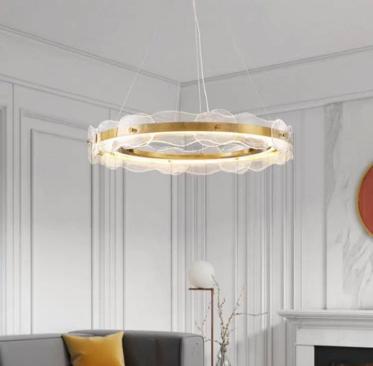 Светильник подвесной бронзовый Elviku, металл, трос 150 см, 70*13 см, LED