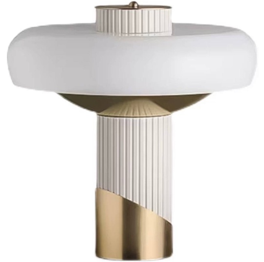 Настольная лампа STEEL 40*42, белый, металл, стекло